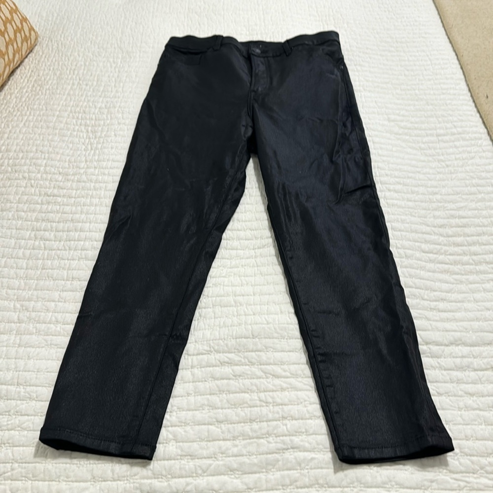 Express shiny black jean